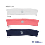 Womens Workout Headband - Sports Fitness Exercise Sweatband - Navy