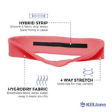 Womens Workout Headband - Sports Fitness Exercise Sweatband - Coral